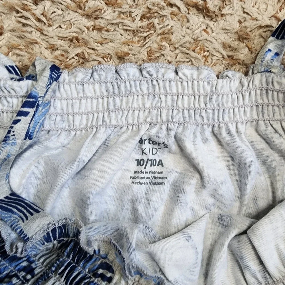 Carter's Girl Sz 10 10A Zebra Spaghetti Strap Romper NWT‎